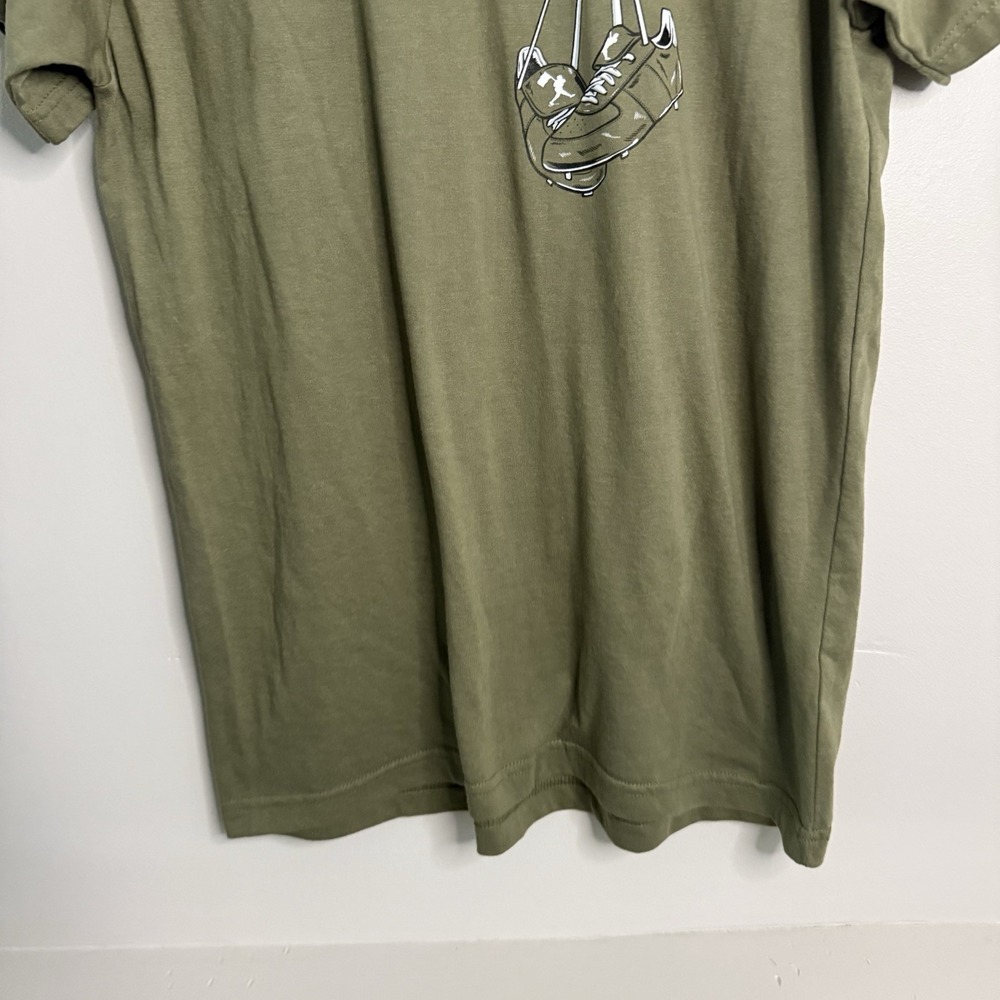 Baseballism Army Green Retired Short Sleeve Crewneck Shirt Mens Large - Picture 3 of 6
